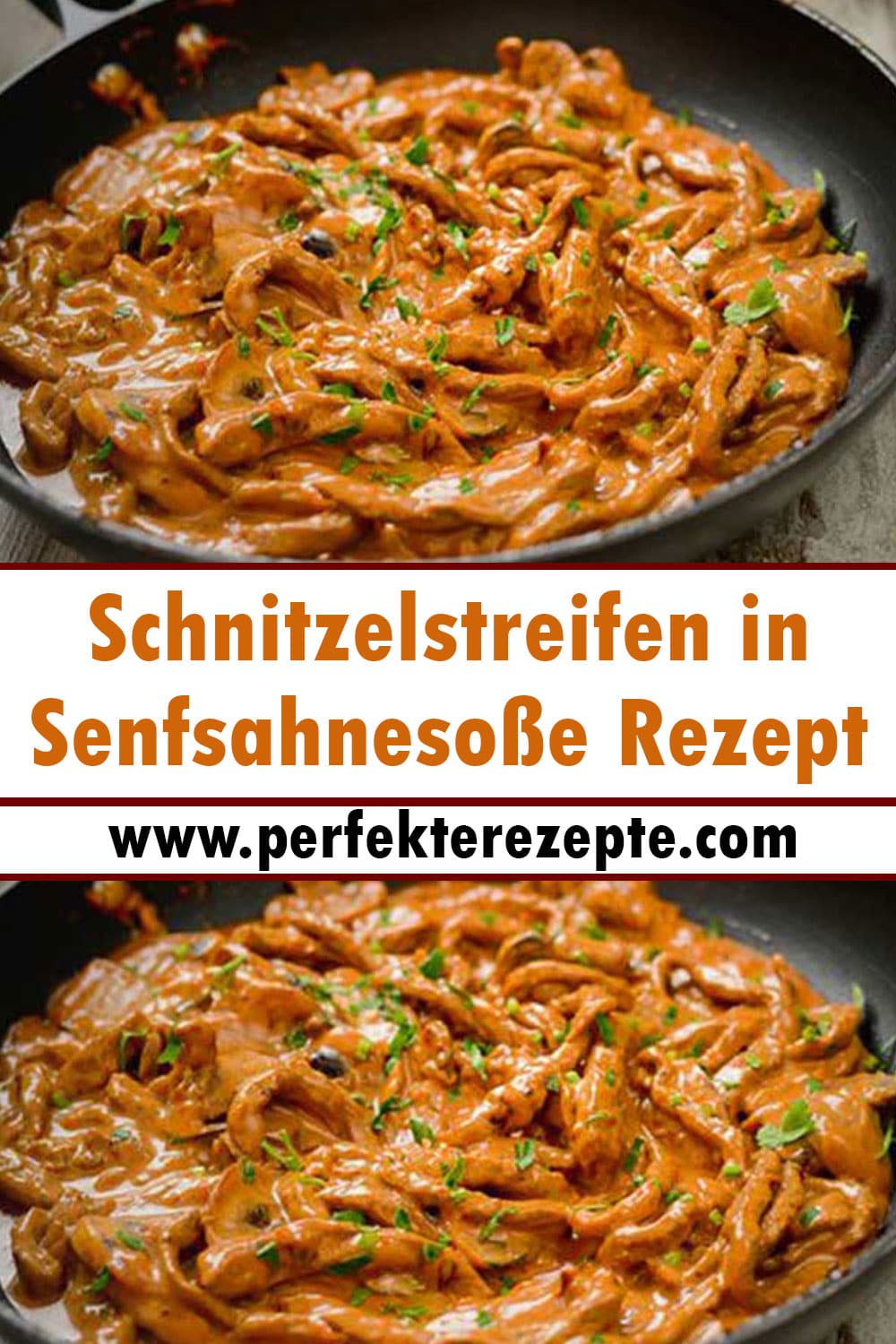 Schnitzelstreifen in Senfsahnesoße Rezept