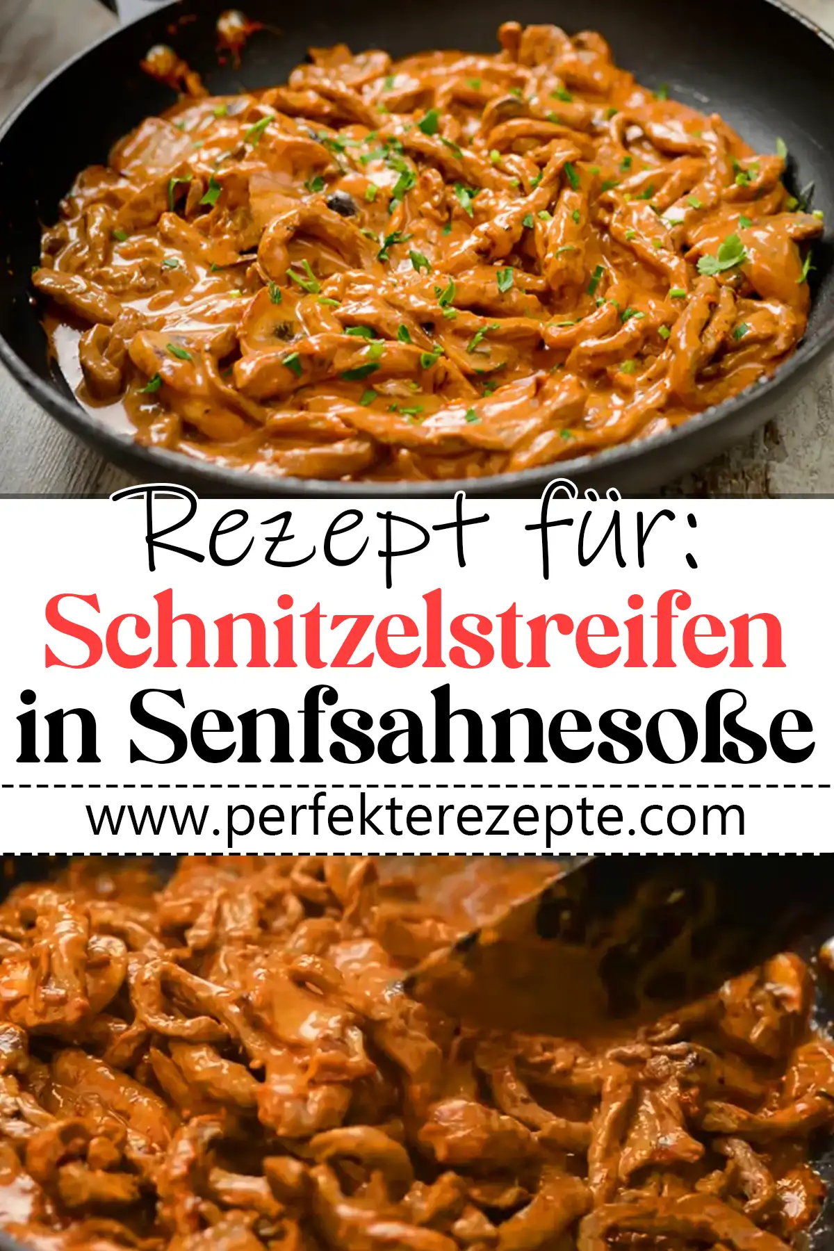 Schnitzelstreifen in Senfsahnesoße Rezept