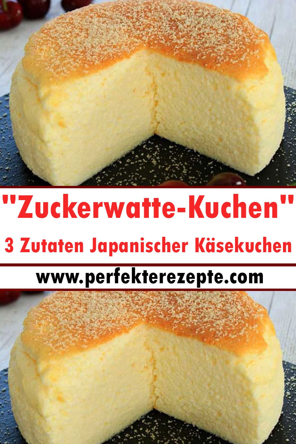 "Zuckerwatte-Kuchen" 3 Zutaten Japanischer Käsekuchen Rezept