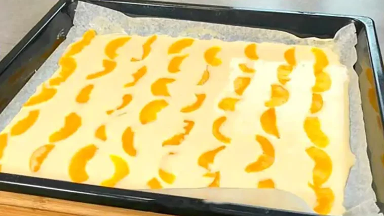 12 Esslöffel Blechkuchen Rezept in 10 Minuten fertig, inklusive Backzeit