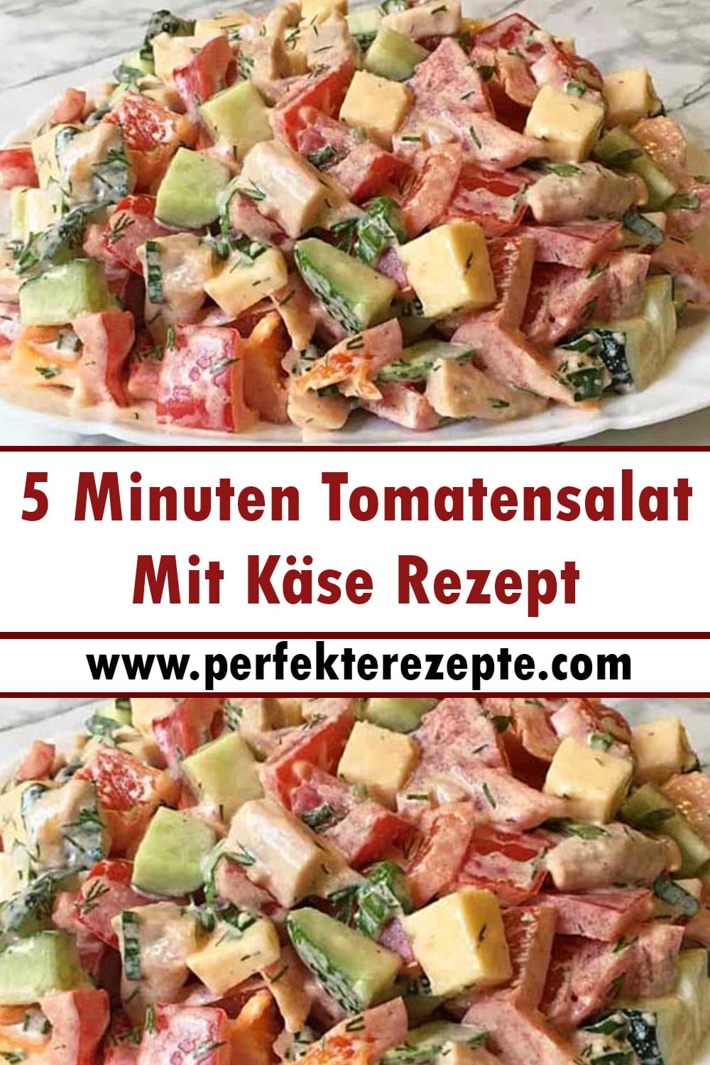 5 Minuten Tomatensalat Mit Käse Rezept