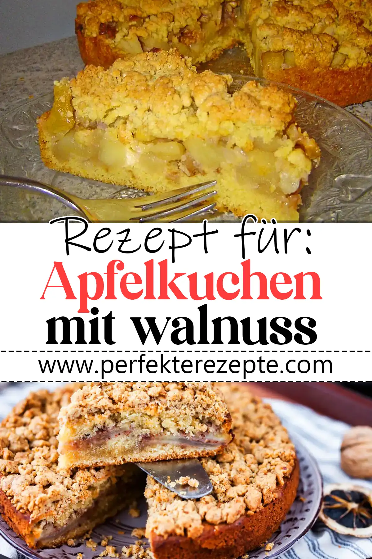 Apfel Kuchen mit Walnuss Rezept