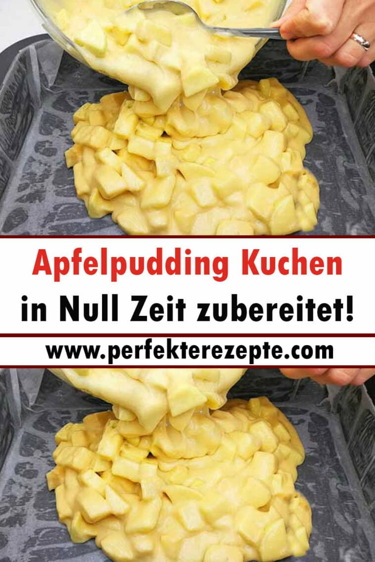 Apfelpudding Kuchen Rezept in Null Zeit zubereitet! - Schnelle und ...