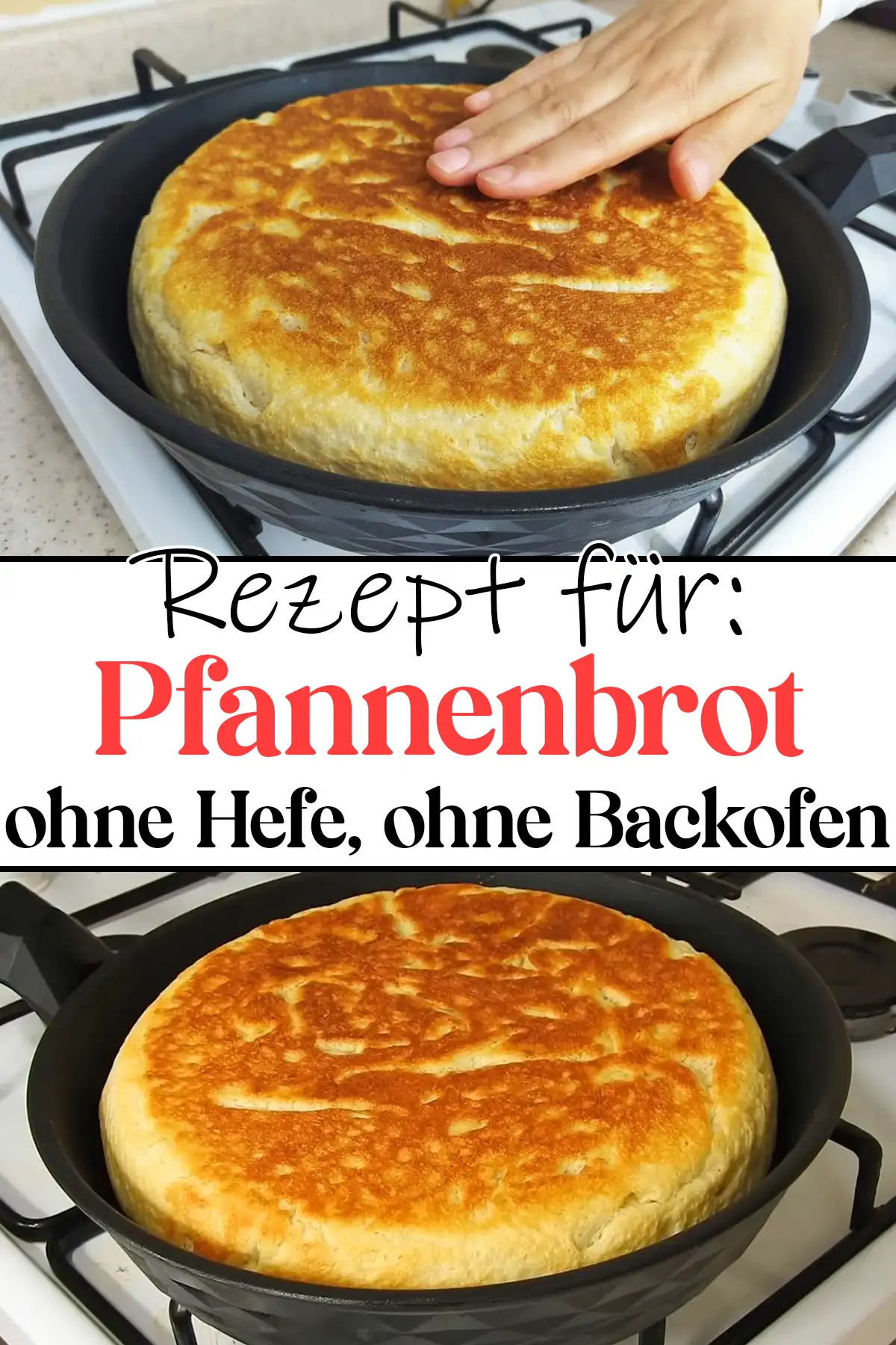 Pfannenbrot ohne Hefe, Brot Rezept ohne Backofen backe ich fast jeden Tag!