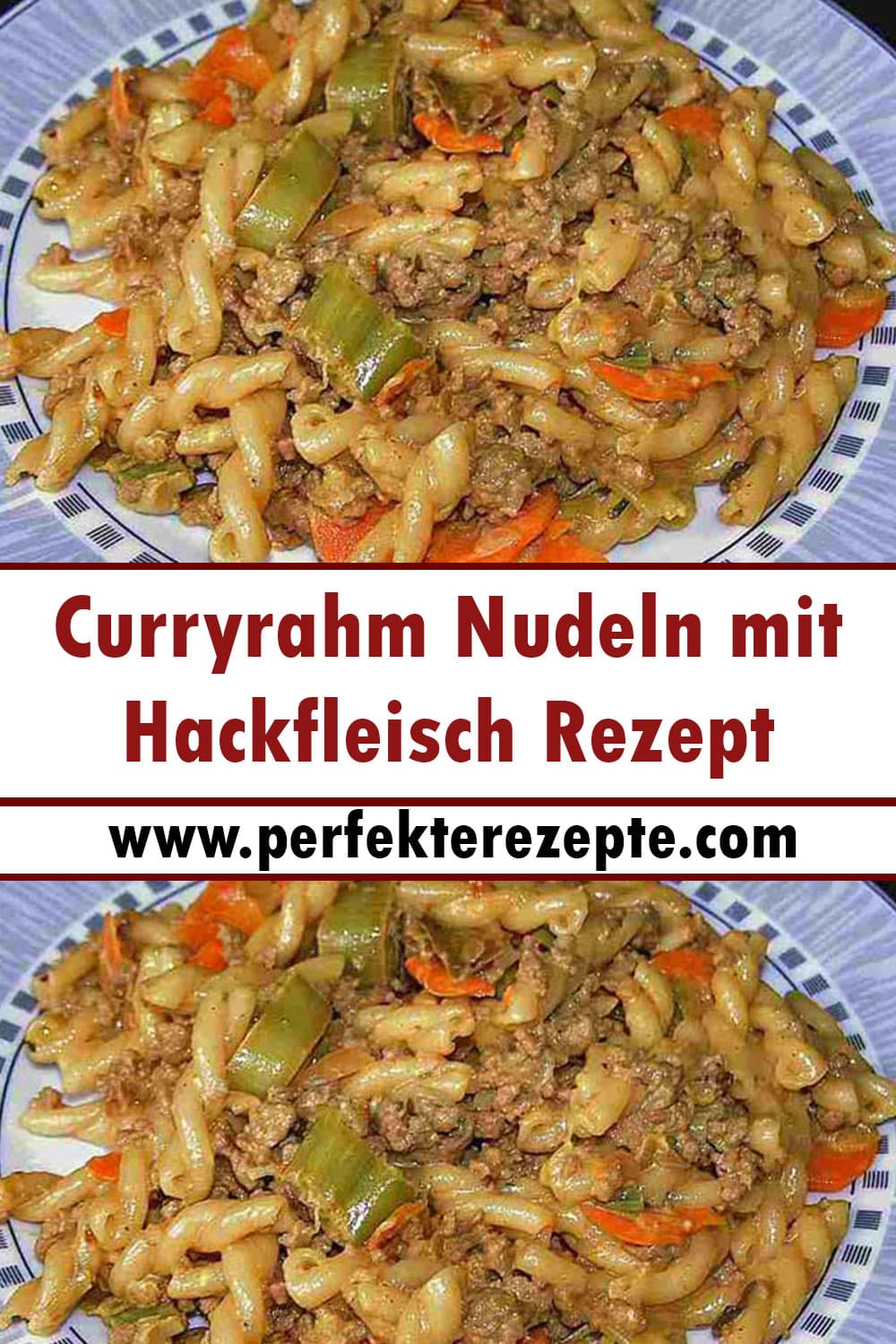 Curryrahm Nudeln mit Hackfleisch Rezept