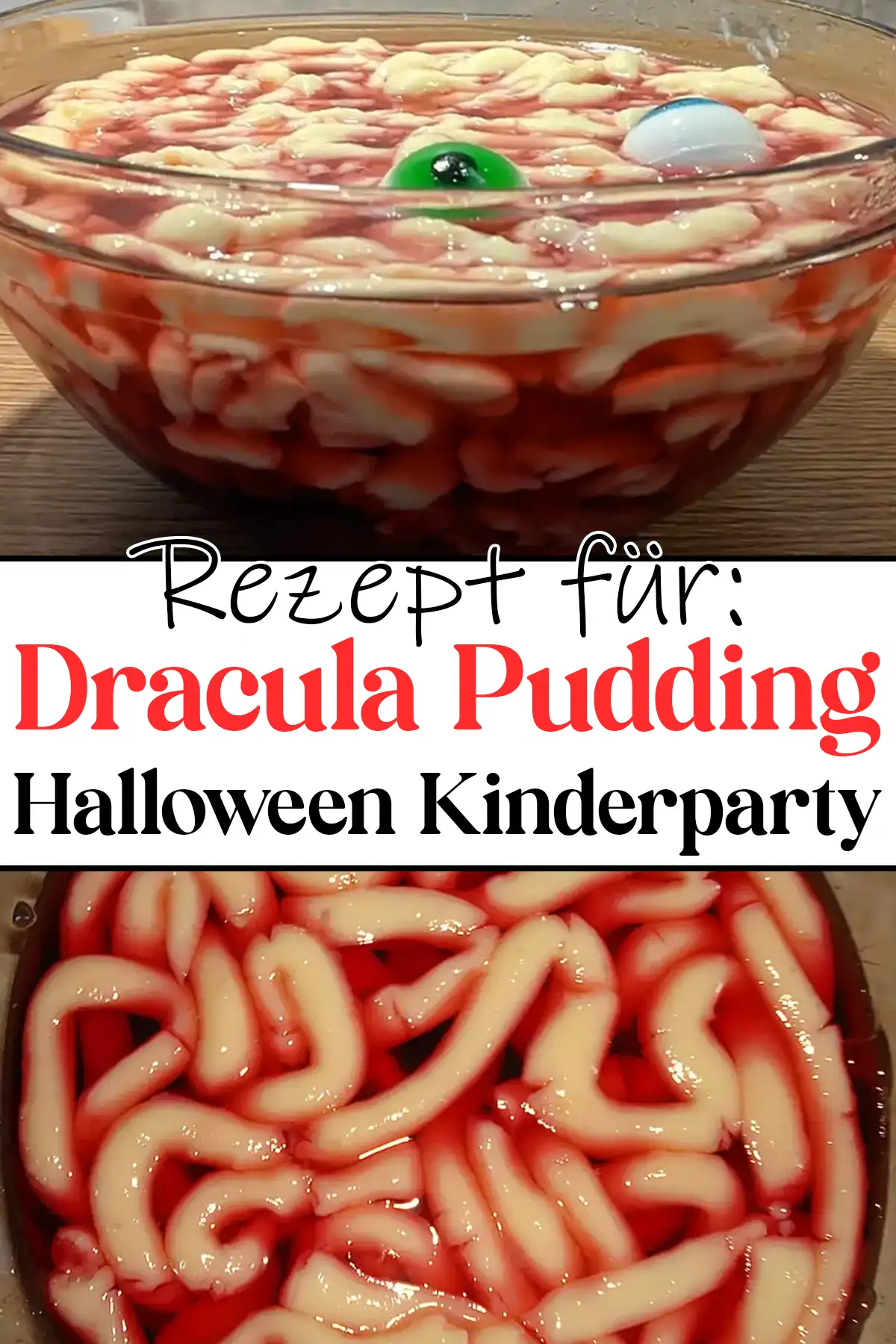 Dracula Pudding Rezept für Ihre Halloween Kinderparty