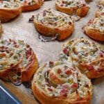 Flammkuchenrolle zum Mittagessen Rezept, sehr einfach!