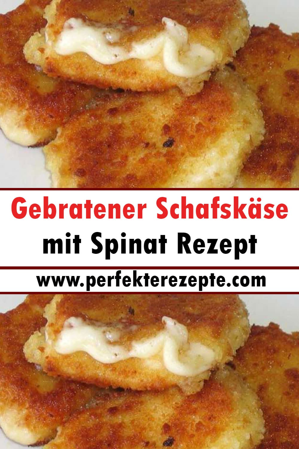 Gebratener Schafskäse mit Spinat Rezept