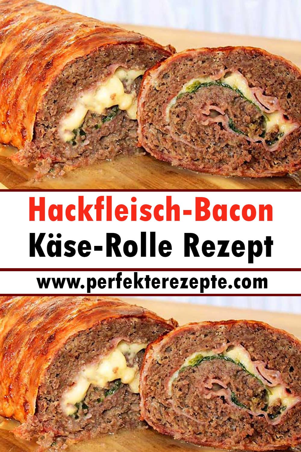 Hackfleisch-Bacon-Käse-Rolle Rezept