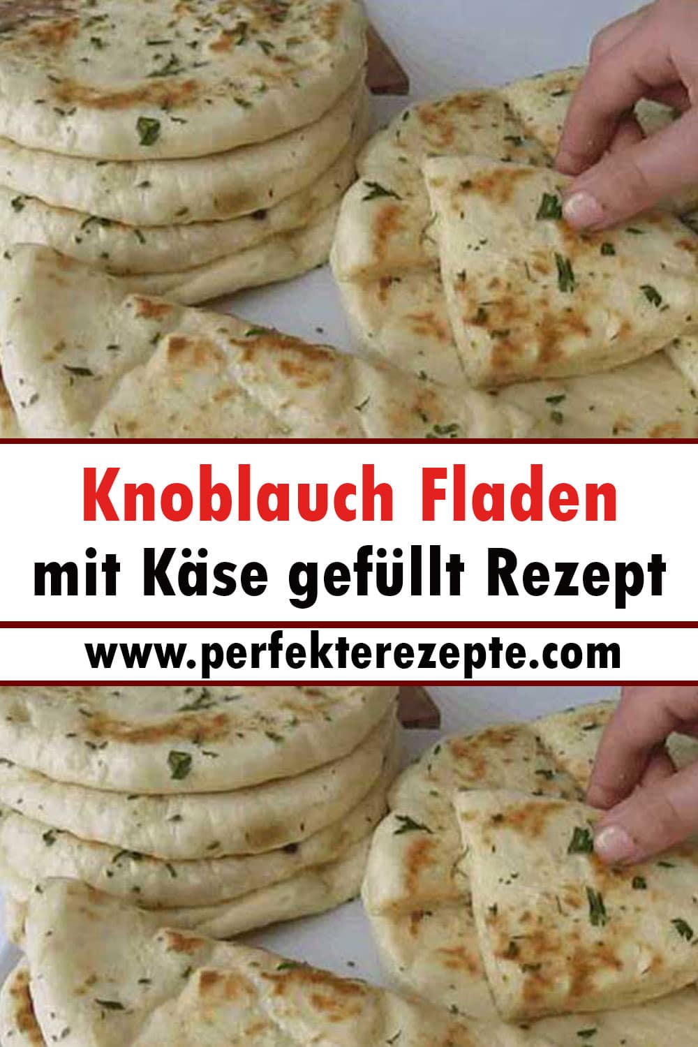 Knoblauch Fladen mit Käse gefüllt Rezept, einzigartig lecker!