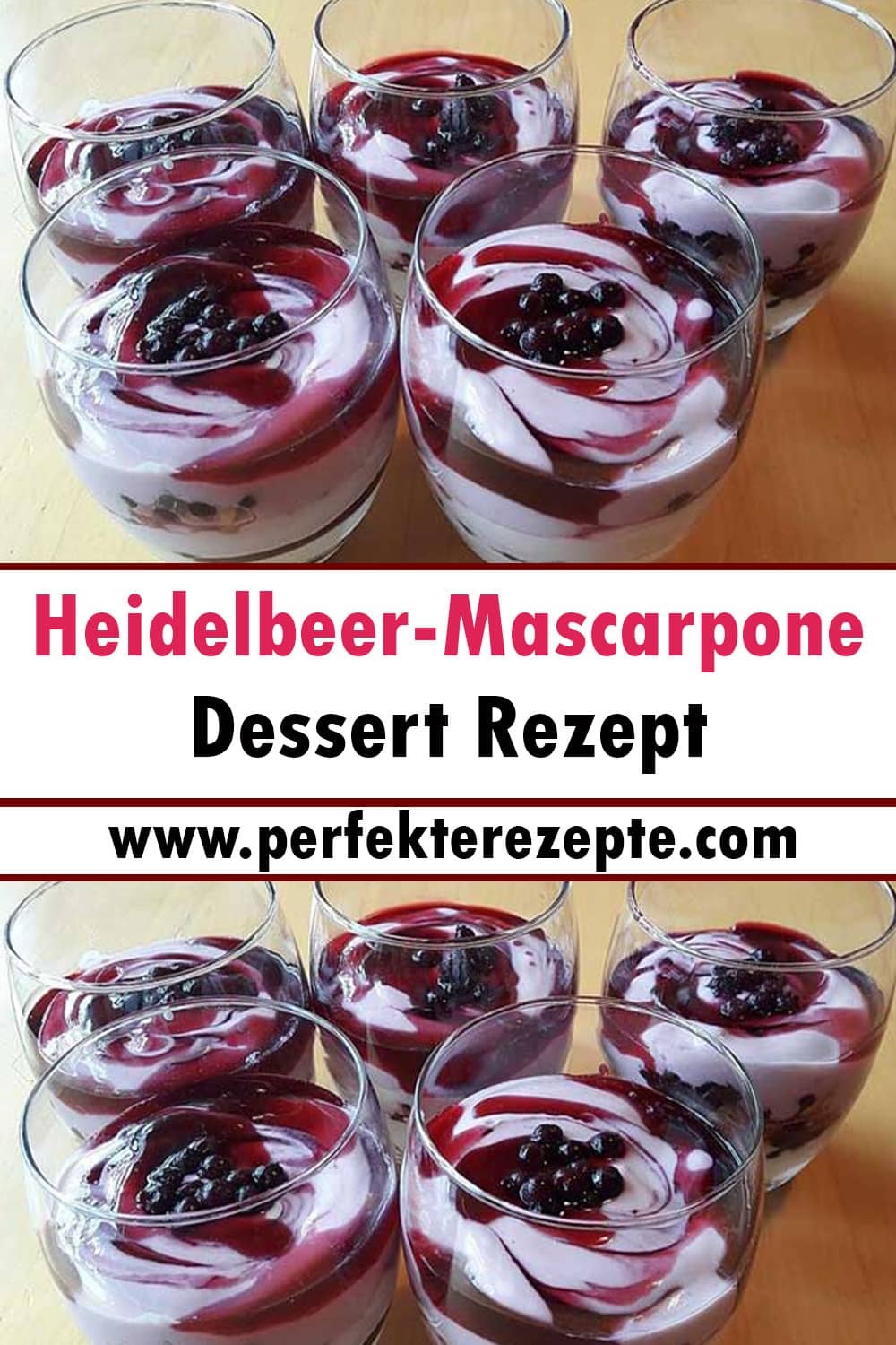 Leckere Heidelbeer-Mascarpone Dessert Rezept