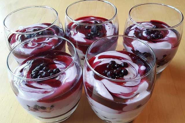 Leckere Heidelbeer-Mascarpone Dessert Rezept