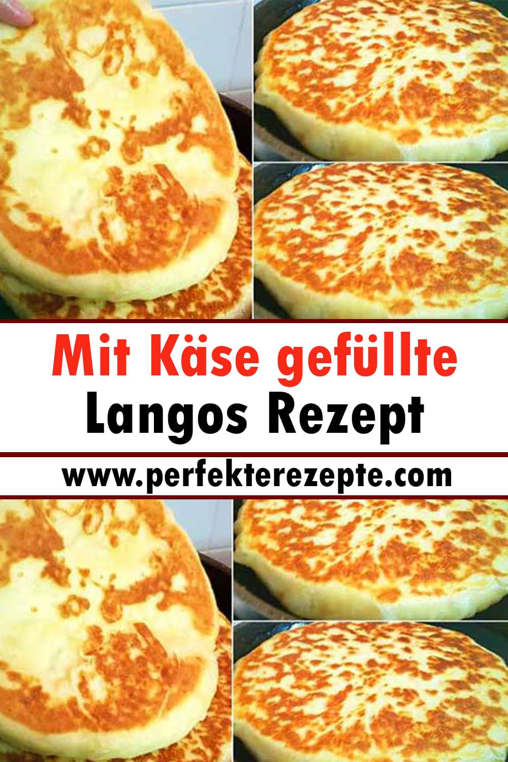 Mit Käse gefüllte Langos Rezept: kein Hefeteig, in nur 10 Minuten fertig