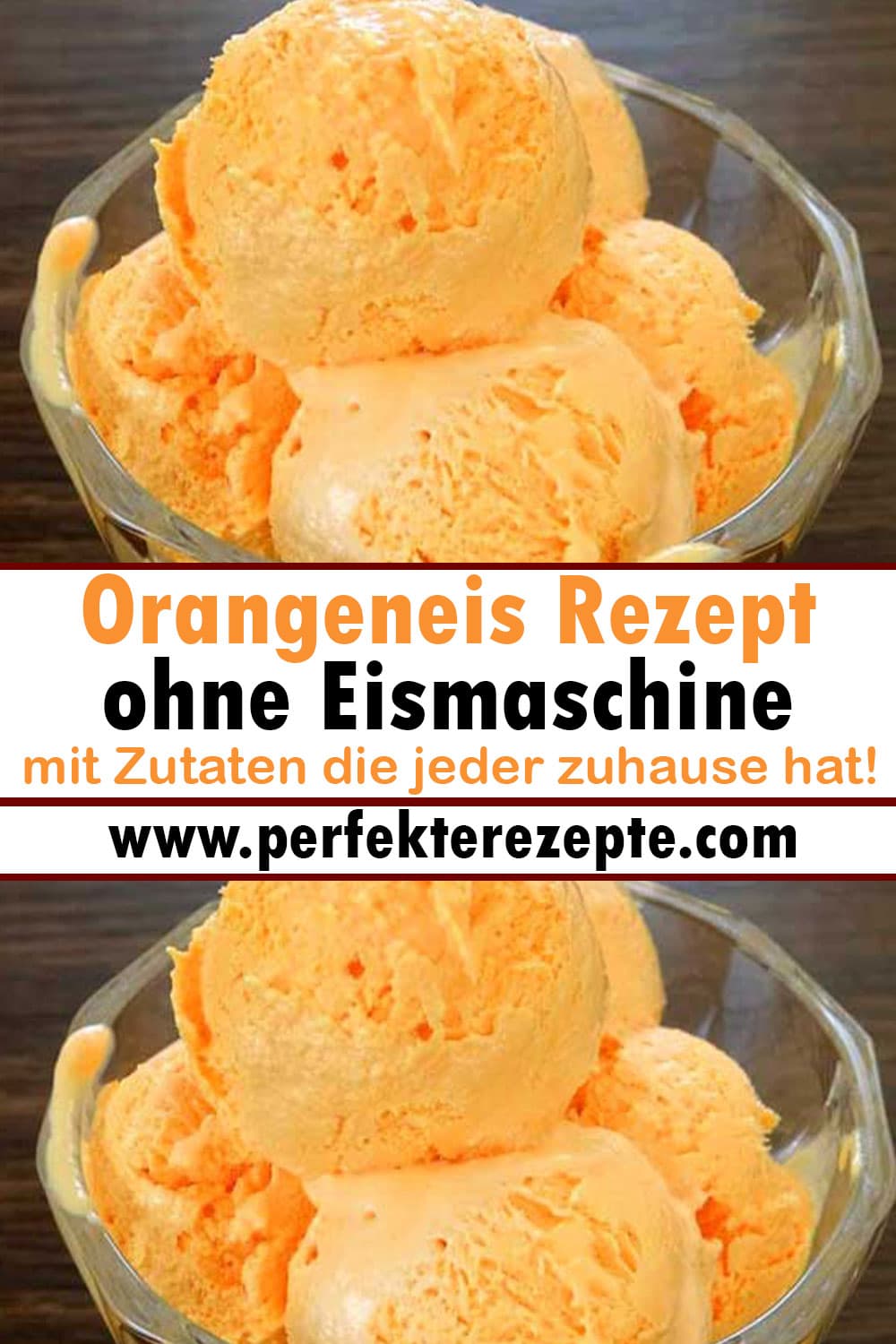 Orangeneis Rezept ohne Eismaschine mit Zutaten die jeder zuhause hat!