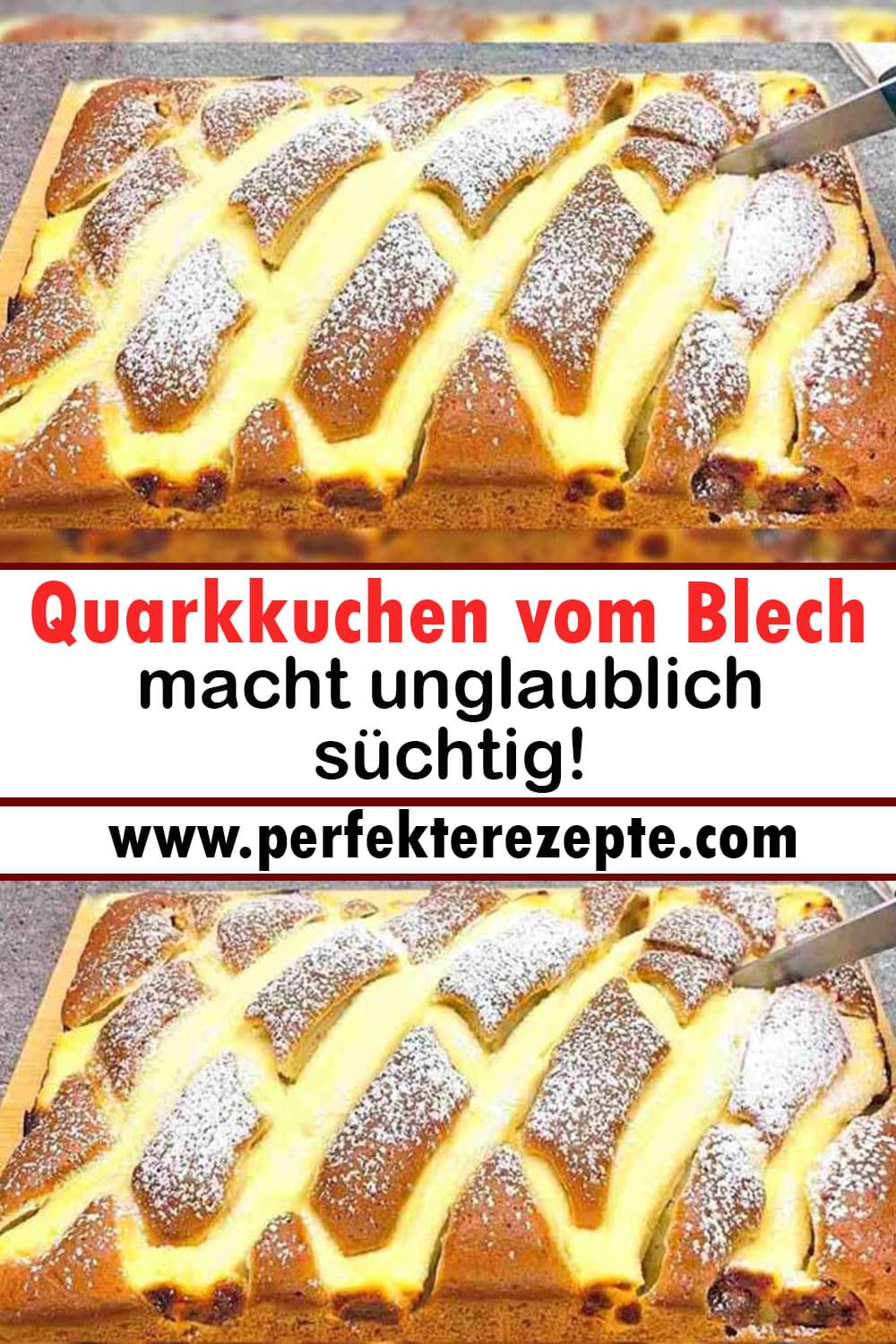 Quarkkuchen vom Blech Rezept, macht unglaublich süchtig!