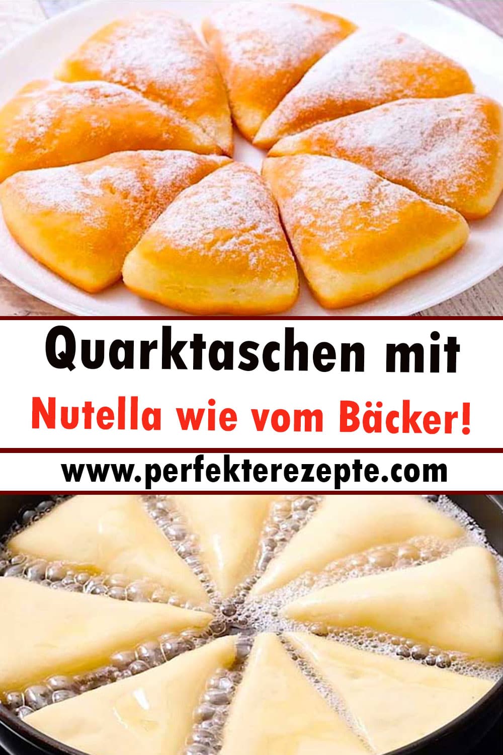 Quarktaschen mit Nutella Rezept wie vom Bäcker!