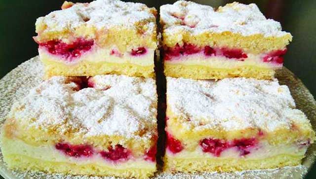 Raspelkuchen Mit Himbeeren Und Pudding Rezept, Ein Traum!