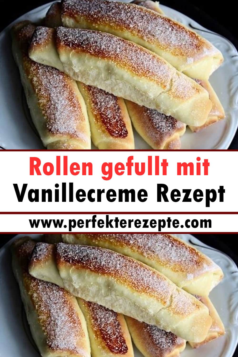 Rollen gefullt mit Vanillecreme Rezept, ein Traum !
