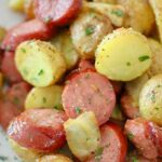 Überbackene Kartoffeln mit Wurst Rezept