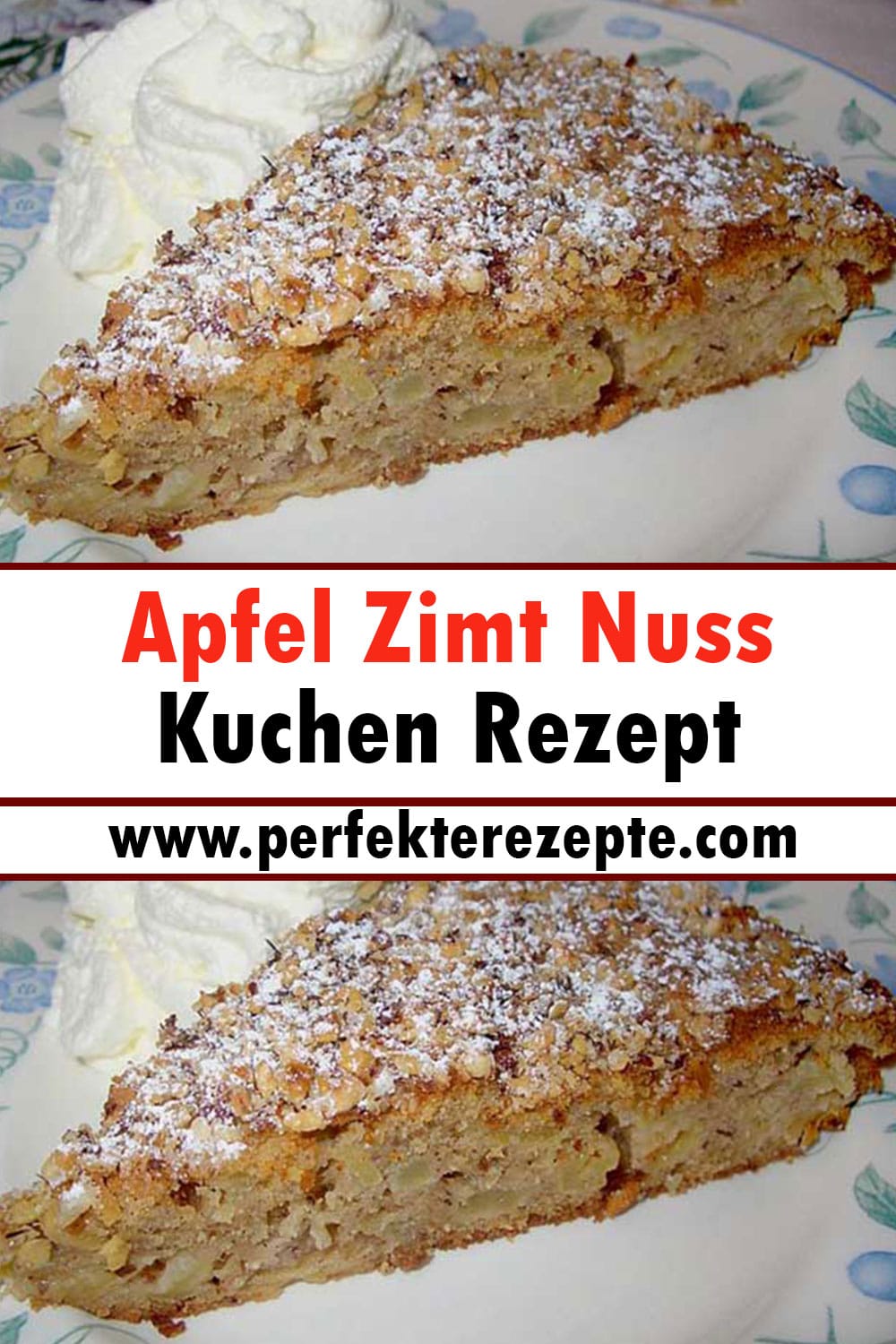 Apfel Zimt Nuss Kuchen Rezept