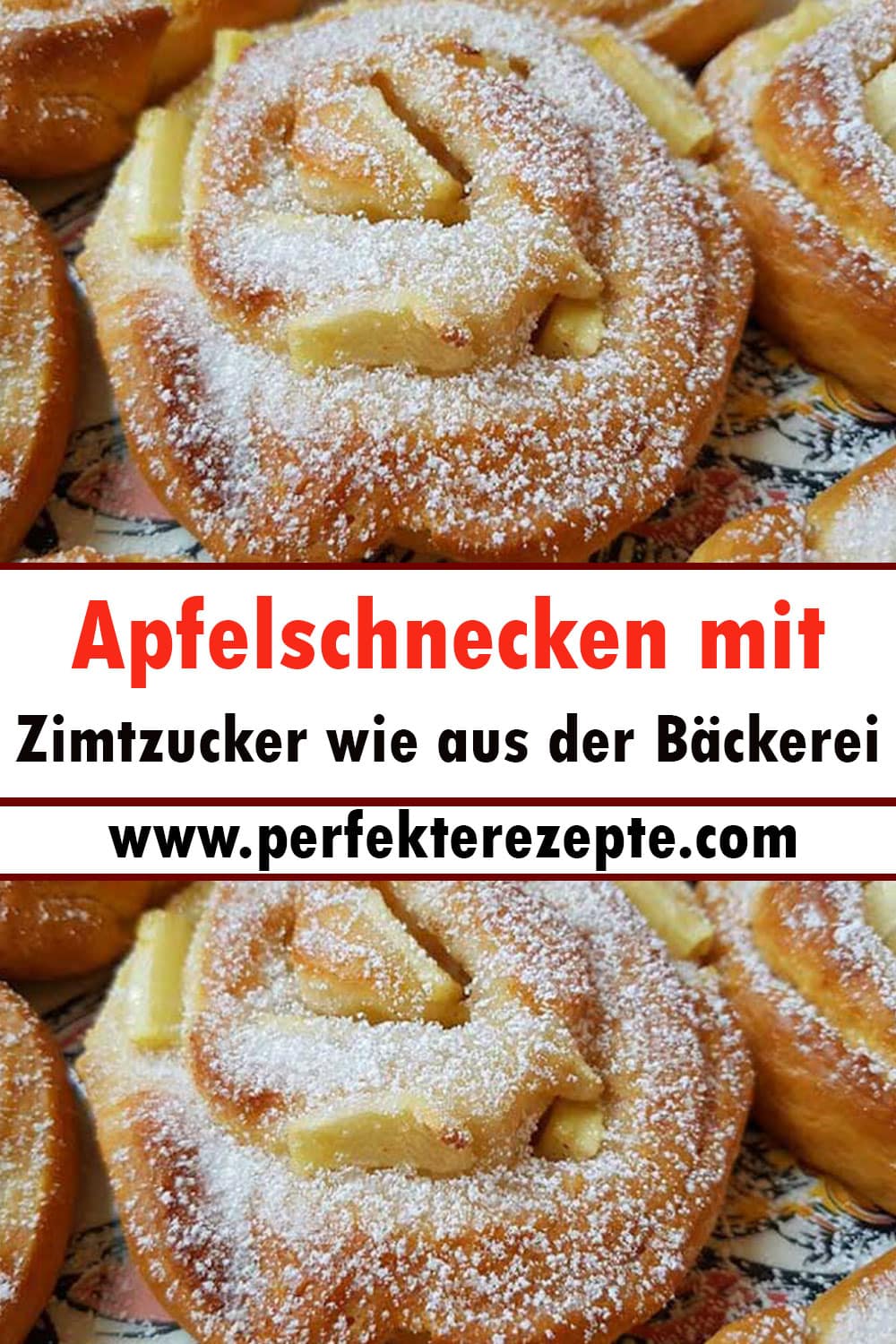 Apfelschnecken mit Zimtzucker Rezept wie aus der Bäckerei