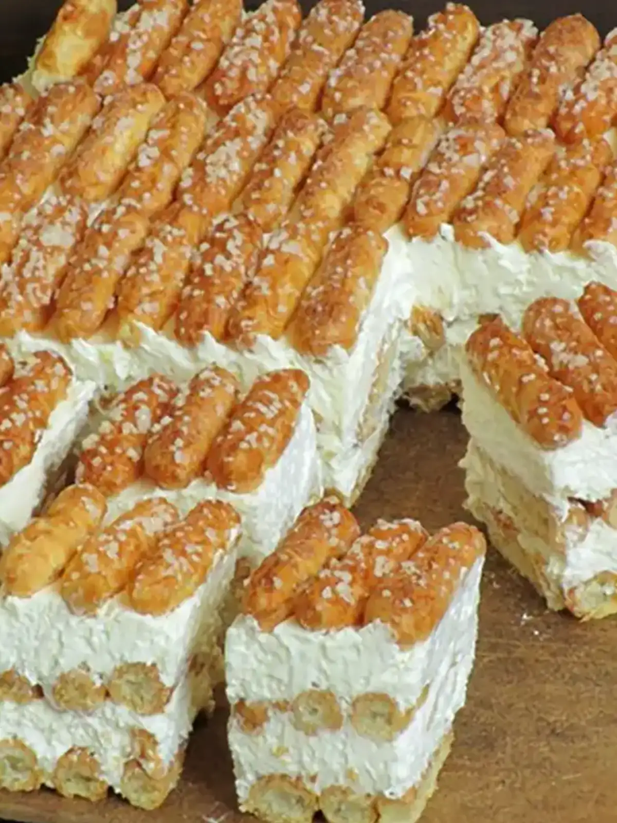 Butterkeks Kuchen Mit Vanillecreme Rezept, Ohne Backen!