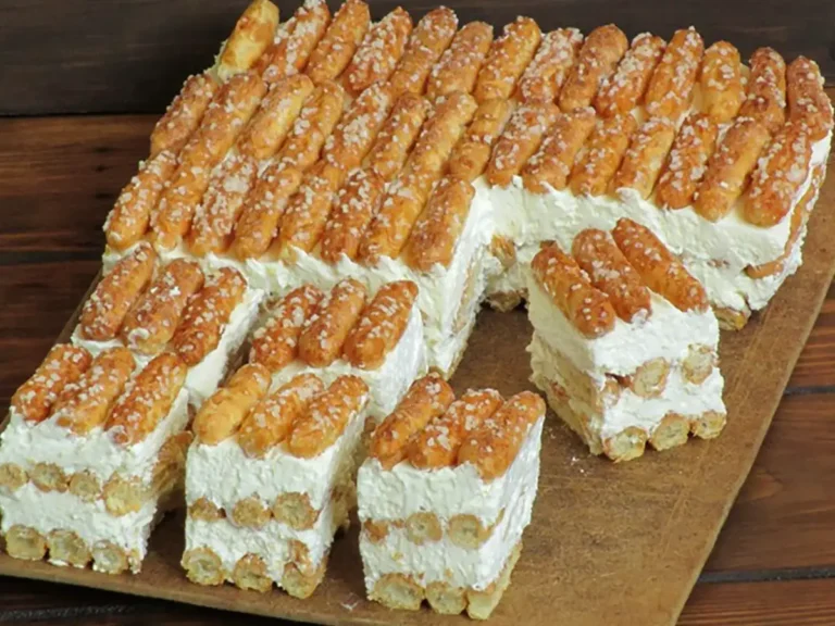 Butterkeks Kuchen Mit Vanillecreme Rezept, Ohne Backen!