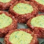 Hackfleisch-Nester mit Käsefüllung und Kräuter Rezept
