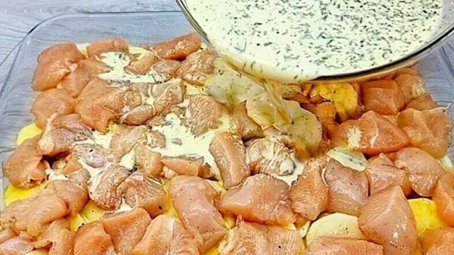 Hähnchen Kartoffel Gratin Rezept, könnte ich gerade jeden Tag essen!