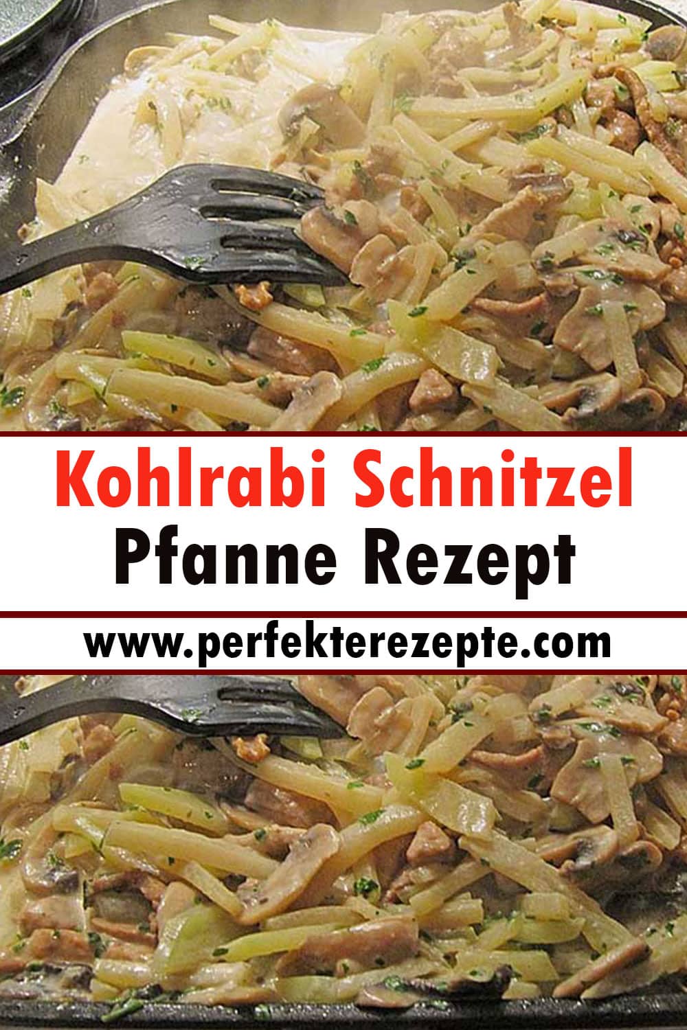 Kohlrabi Schnitzel Pfanne Rezept, schnell und leicht zu machen