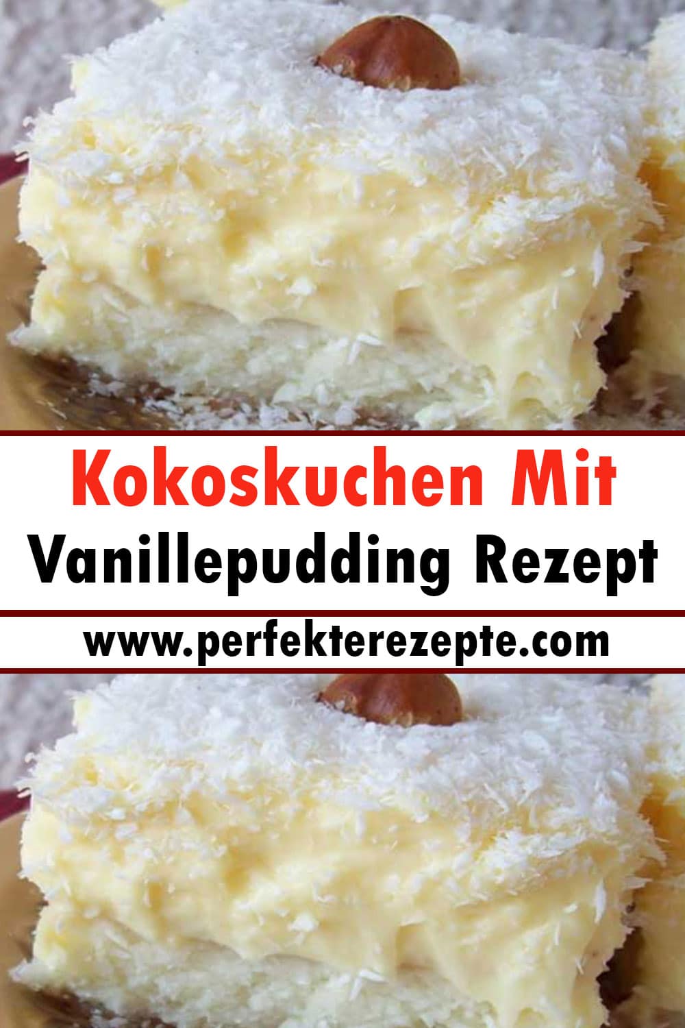 Kokoskuchen Mit Vanillepudding, Blitzschnell & Lecker Rezept