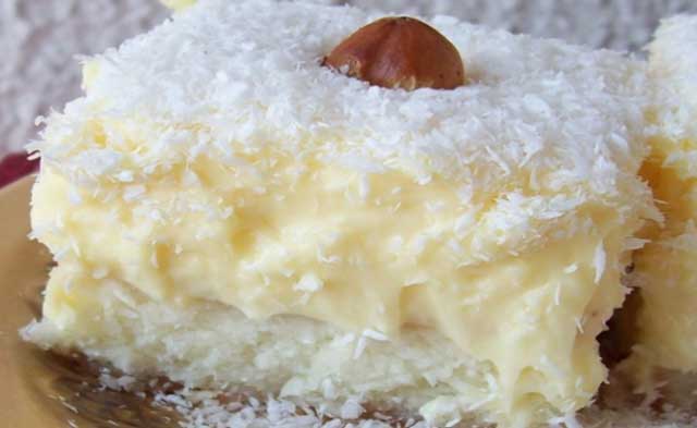 Kokoskuchen Mit Vanillepudding, Blitzschnell &amp; Lecker Rezept - Schnelle ...