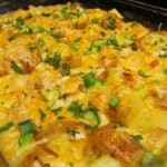 Leckere Bratkartoffelauflauf mit Schnitzel Rezept