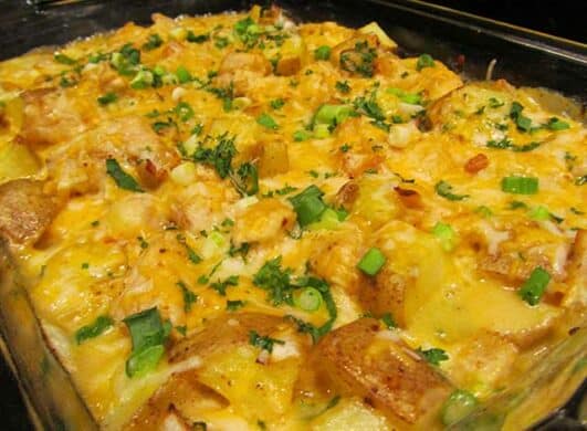 Leckere Bratkartoffelauflauf mit Schnitzel Rezept - Schnelle und ...