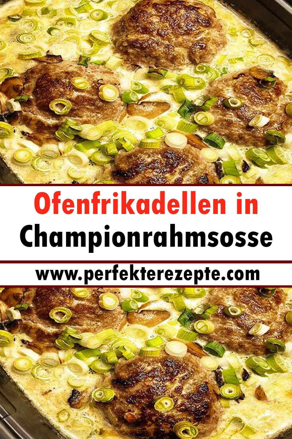 Ofenfrikadellen in Championrahmsosse Rezept