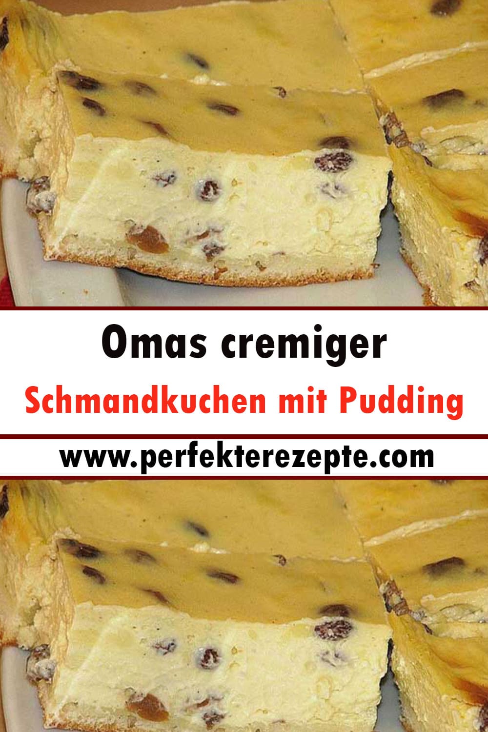 Omas cremiger Schmandkuchen mit Pudding Rezept