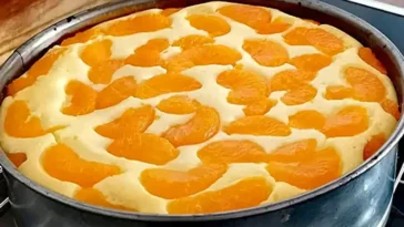Schneller Quarkkuchen ohne Boden mit Mandarinen - käsekuchen