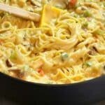 Spaghetti Rezept alla Panna in Käse-Sahne-Sauce mit Schinken