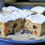 Stollenkuchen vom Blech mit Marzipan Rezept