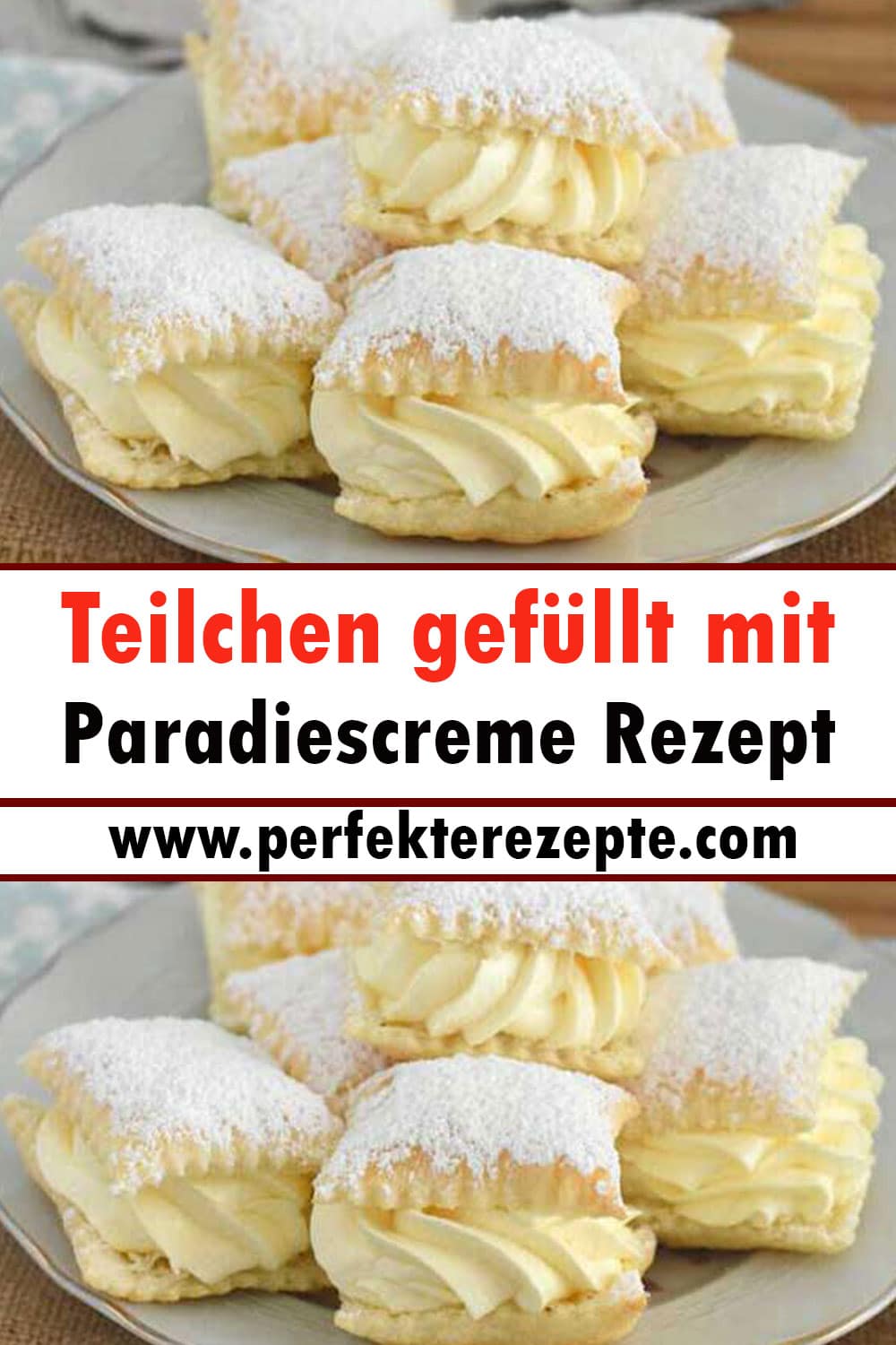 Teilchen gefüllt mit Paradiescreme Rezept