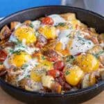 Bratkartoffeln mit Ei und Käse, einfach und lecker Rezept