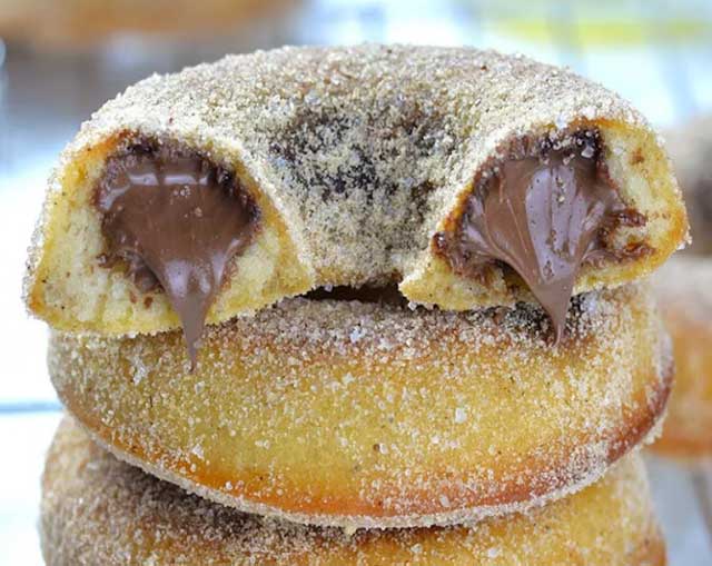Donuts Gefüllt Mit Nutella Rezept, Aus Dem Backofen!