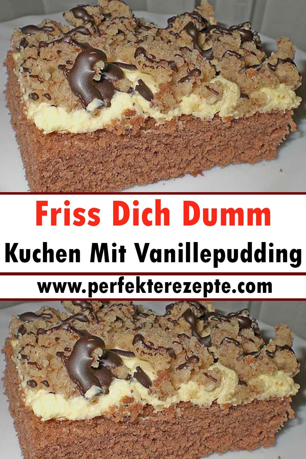 Friss Dich Dumm Kuchen Mit Vanillepudding Rezept