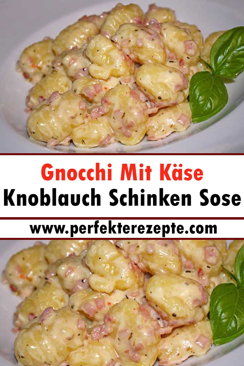 Gnocchi Mit Käse Knoblauch Schinken Sose Rezept 