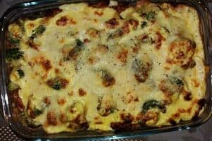 Gyrosauflauf mit Knoblauch und Sauce Hollandaise Rezept