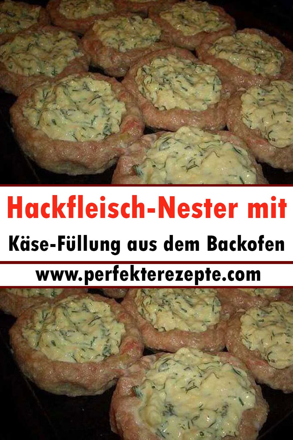 Hackfleisch-Nester mit Käse-Füllung aus dem Backofen Rezept