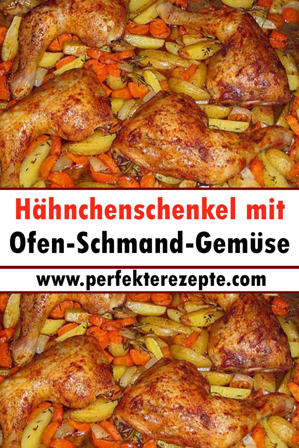 Hähnchenschenkel mit Ofen-Schmand-Gemüse Rezept