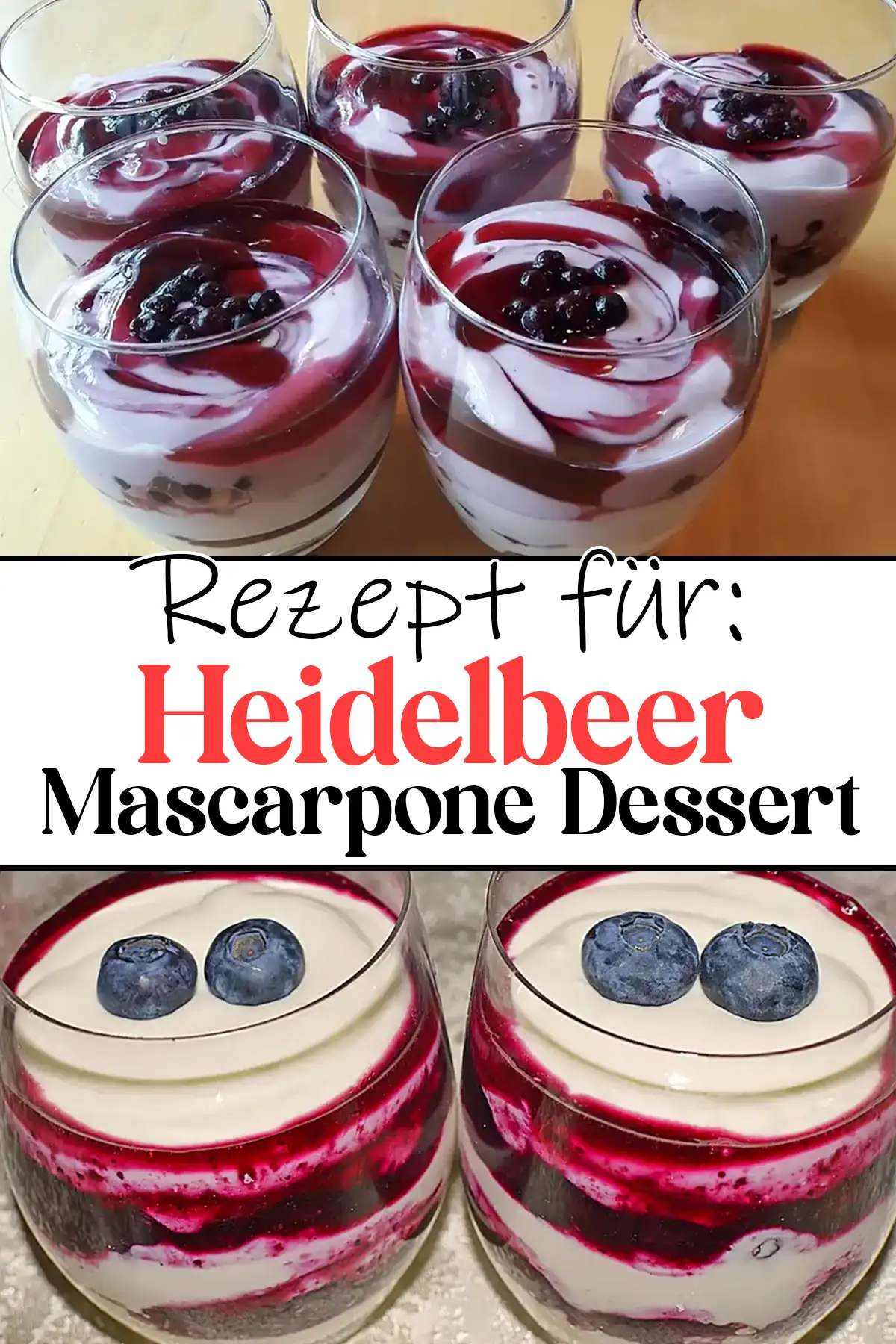 Heidelbeer-Mascarpone-Pudding Rezept