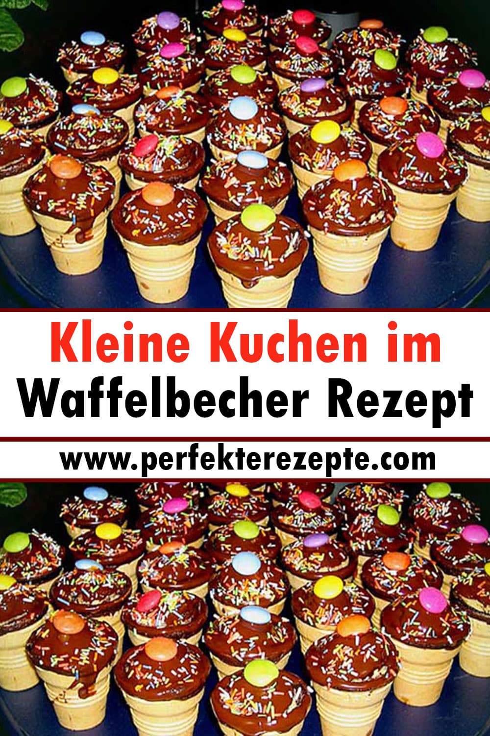 Kleine Kuchen im Waffelbecher Rezept