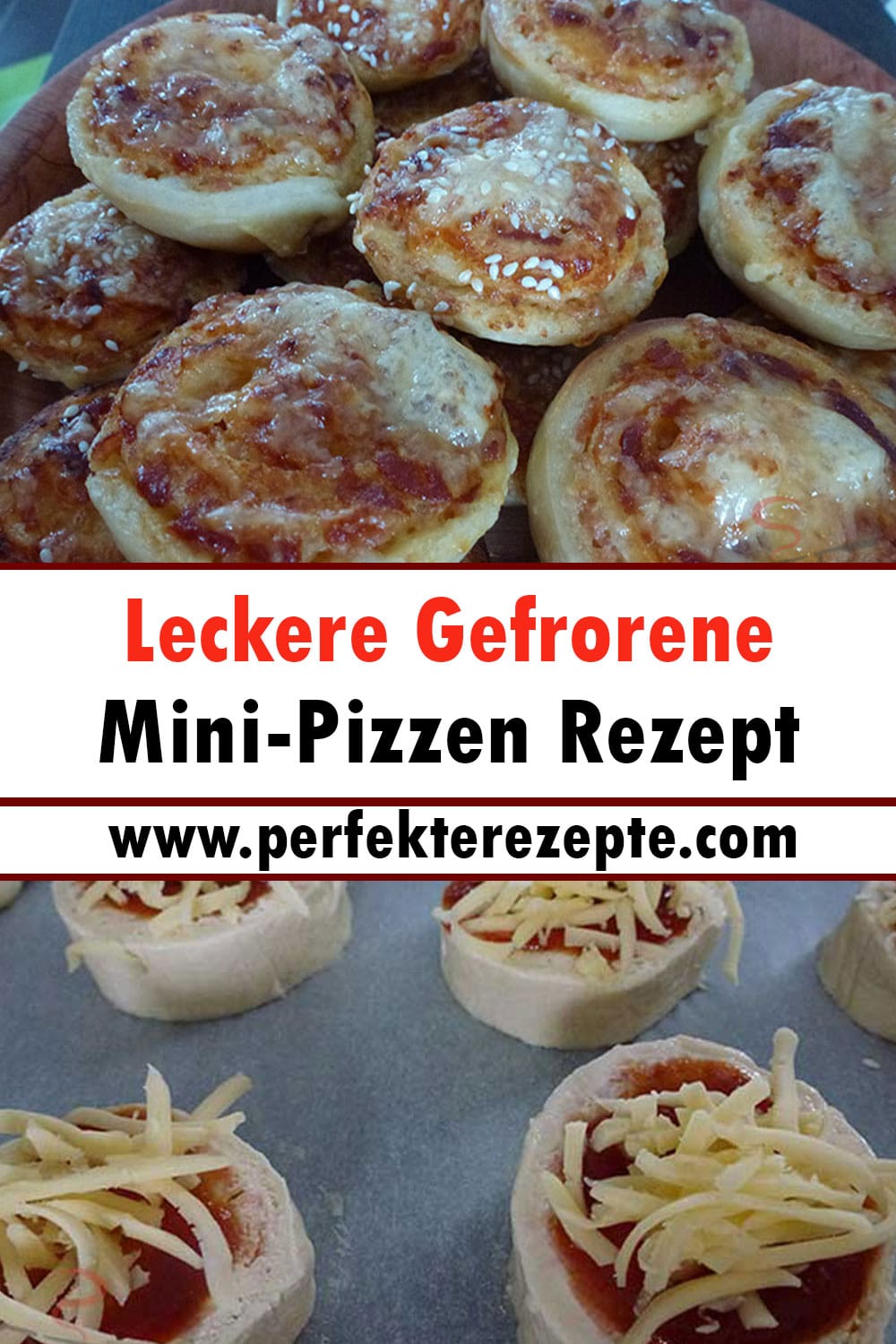 Leckere gefrorene Mini-Pizzen Rezept